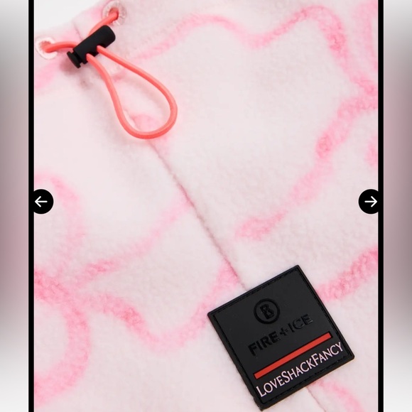 LoveShackFancy x Bogner Arian Ski Pink Bow NECK WARMER Gaiter NWT - Picture 6 of 7
